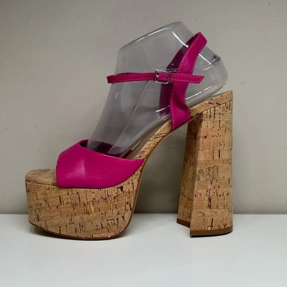NWOB | Schutz | Glayce Nappa Leather Sandal | Pink | 8.5 B US